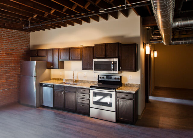 Pershing Loft apartment kitchen