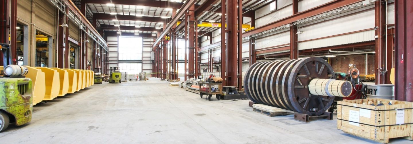 Bowe machining building factory floor