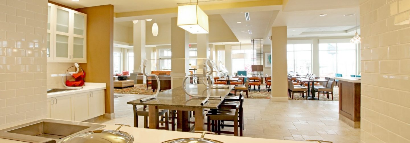 HIlton hotel breakfast bar