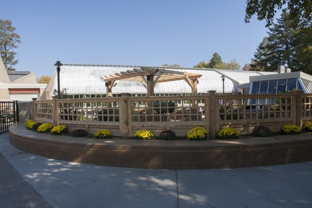 outside of the garden