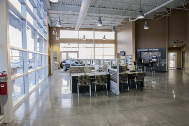 Client areas in Hyundai dealership