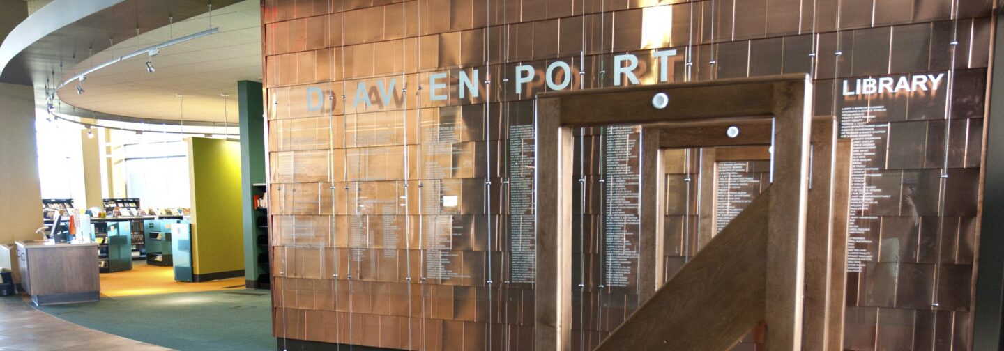 Davenport Public Library Eastern Branch interior lobby