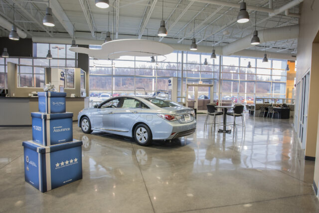 Inside the Hyundai dealership