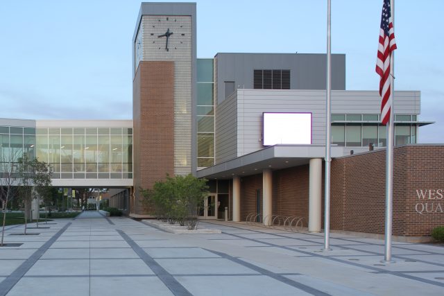 Western Illinois University Riverfront Campus construction phase 2 clock