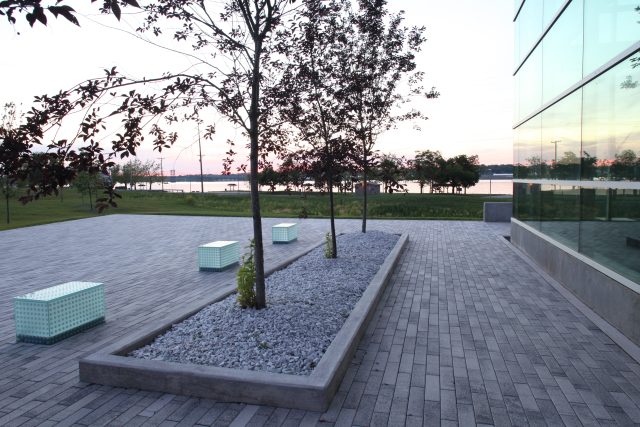 Riverfront Campus courtyard