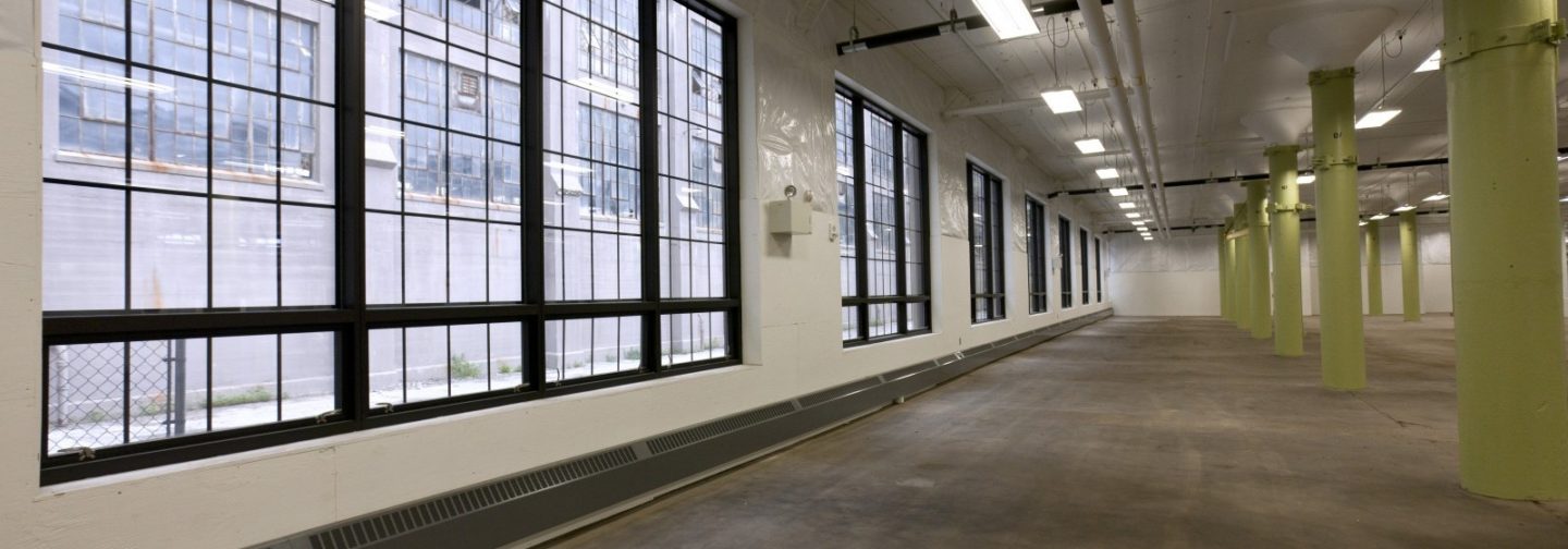Interior view of arsenal building windows