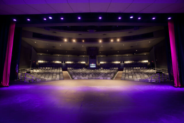 North Scott High School auditorium view from stage
