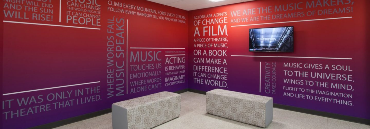 North Scott High School auditorium lobby