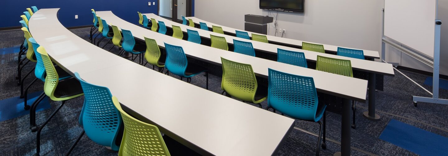 McMullen Hall's College of Business classroom