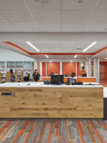 Students fill the library at United Township High School